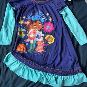 Girls Purple & Aqua Doc McStuffins Night gown Dress with Ruffle Hem